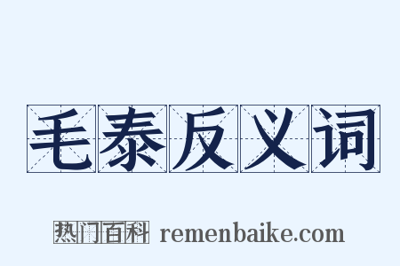 毛泰反义词是什么意思的图片